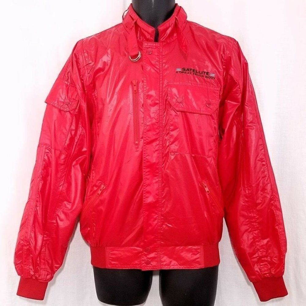 Satellite Truck Racing Jacket Vintage 80s Cafe Racer Bomber Norman Todd Mens